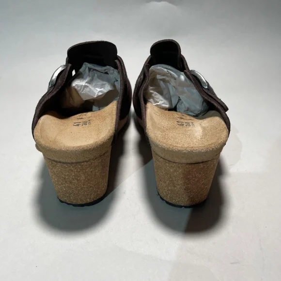Papillio by Birkenstock Fanny color Roast Suede Clogs Womans 41 US 10M - Picture 5 of 16